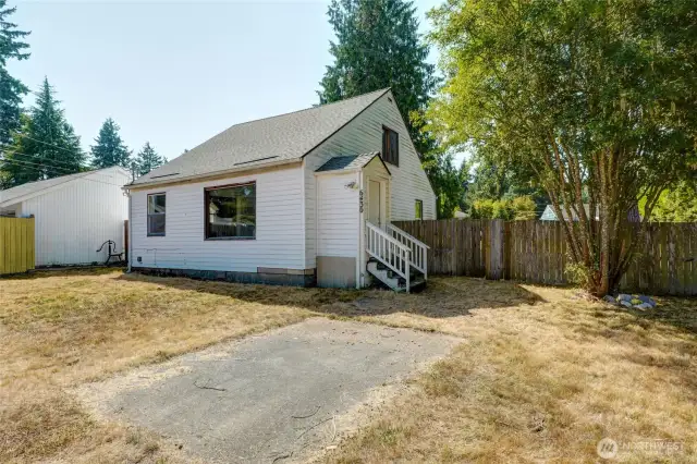 Closeup of front of home