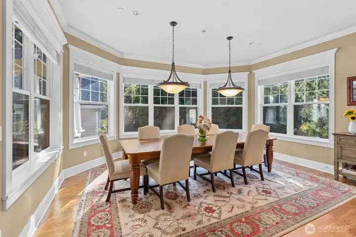 The 16' x 15' formal dining area is great for large gatherings.