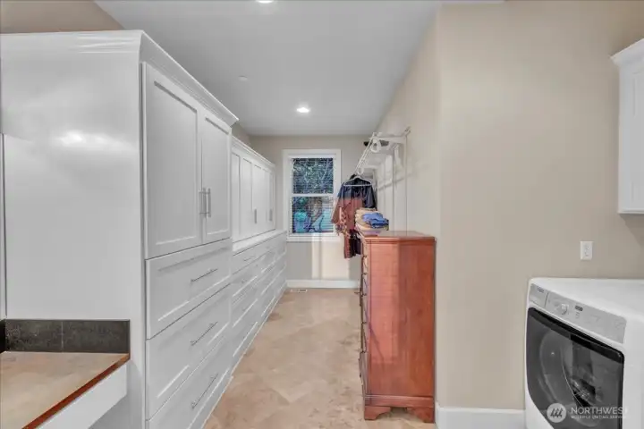 Huge walk-in closet and upstairs laundry room