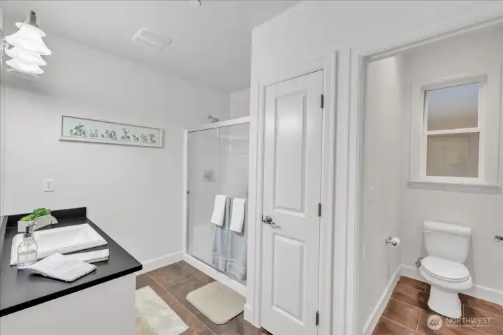 3/4 ensuite bathroom to the fifth bedroom