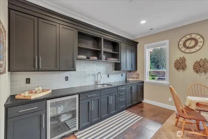 Lower level wet bar