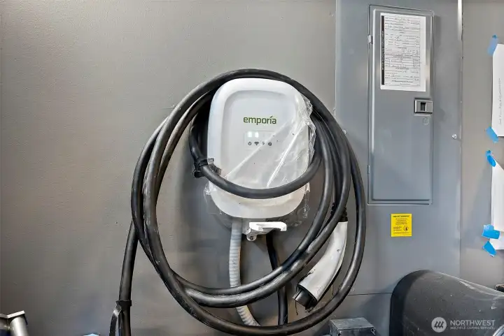 EV Charge in three car massive attached garage