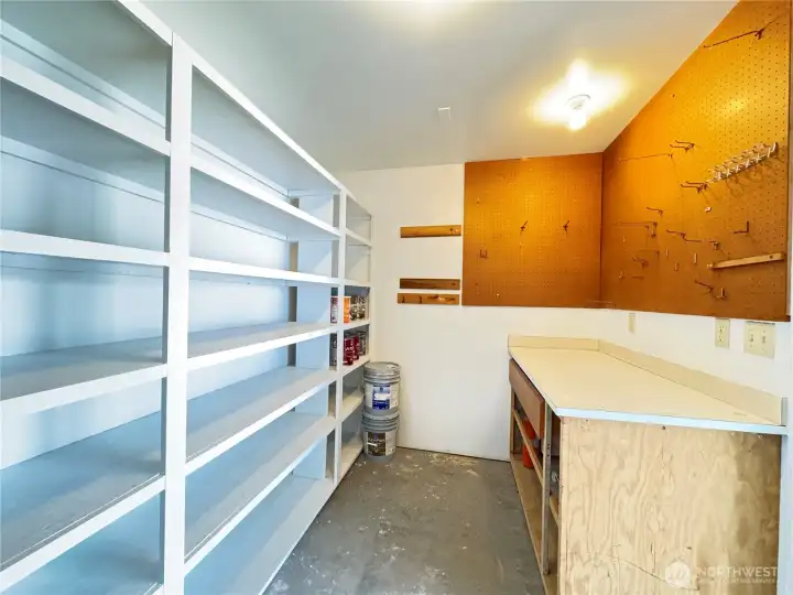 One of two bonus storage areas