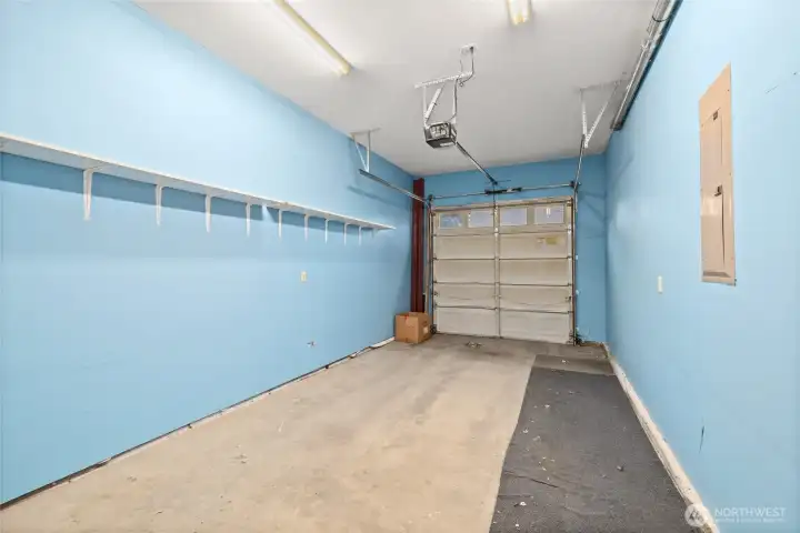 Single car attached garage