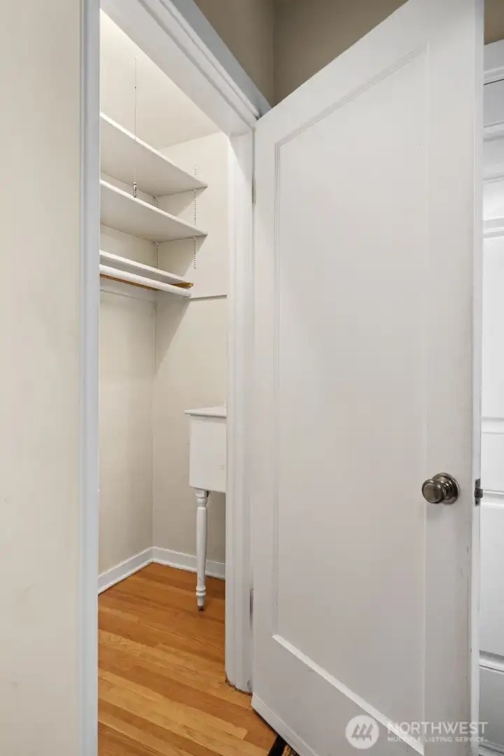 Closet #2 at formal entrance with mail bin