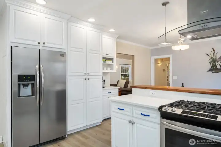 Custom cabinetry and upscale appliances