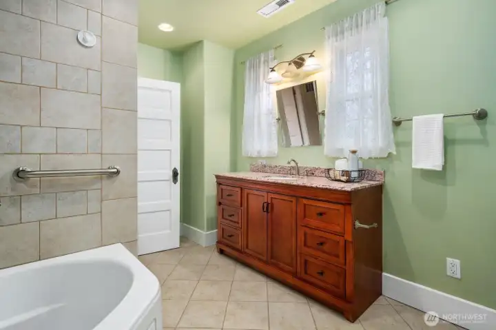 Bathroom #1 - upstairs with soaking tub