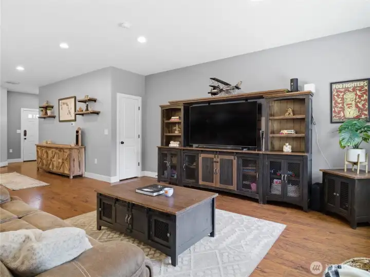 Spacious living room with multiple ways to layout your design