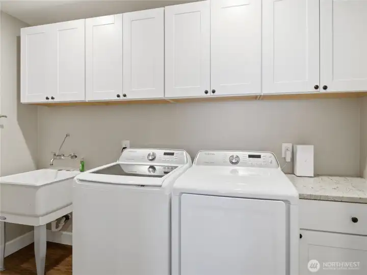 Conveniently located central laundry room upstairs between all the bedrooms.