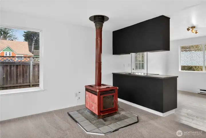 Open floor plan keeps you connected while cooking