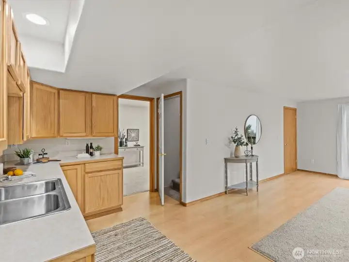 Downstairs, you'll quickly notice the massive wet bar/kitchenette.