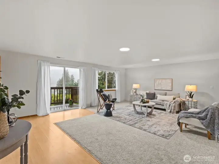 The rec room is great for entertaining, a movie room or workout space.