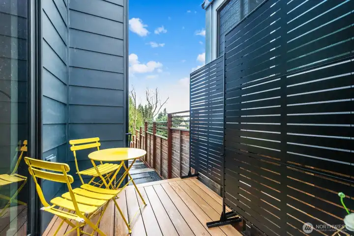 Patio space off main floor office