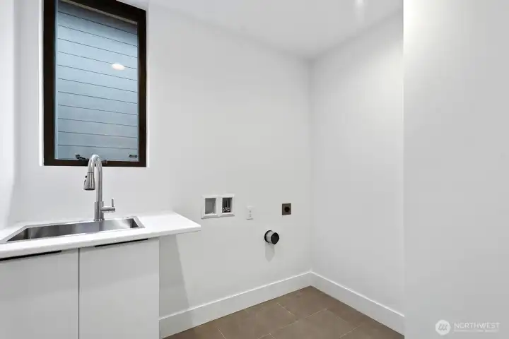 Laundry room on upper level