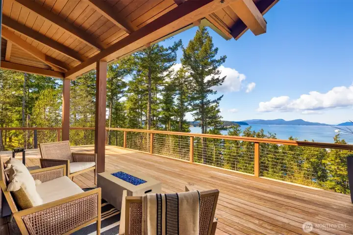 Nearly 1,000 sq ft of Brazilian hardwood decking.