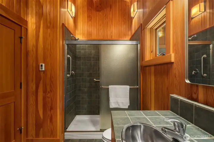 Main floor 3/4 bathroom.