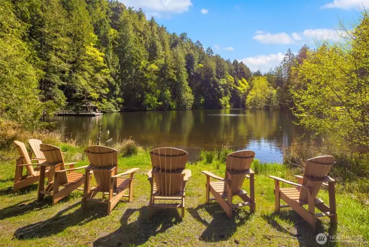 Private lake for swimming, fishing and kayaking.