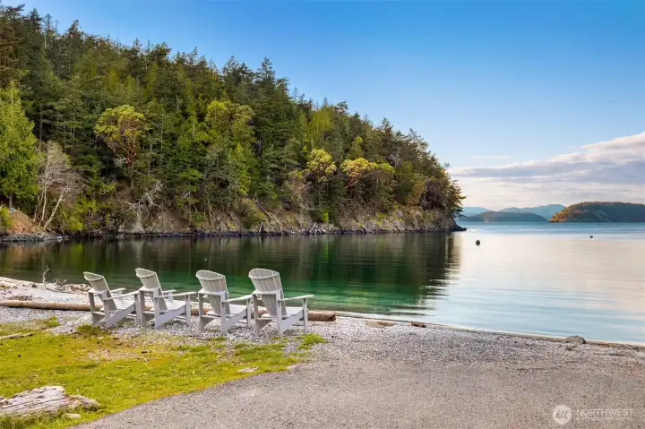 The beach at Sylvan Cove.