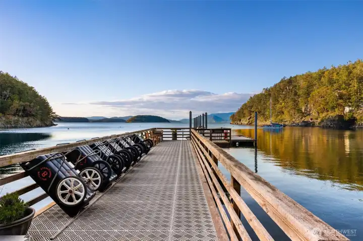The Decatur Northwest dock. This is where the HOA-owned boat drops you off.