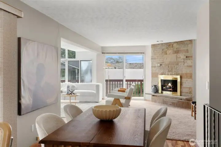 New LVP flooring in dining and kitchen.