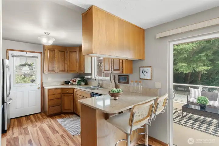 Main entrance and kitchen