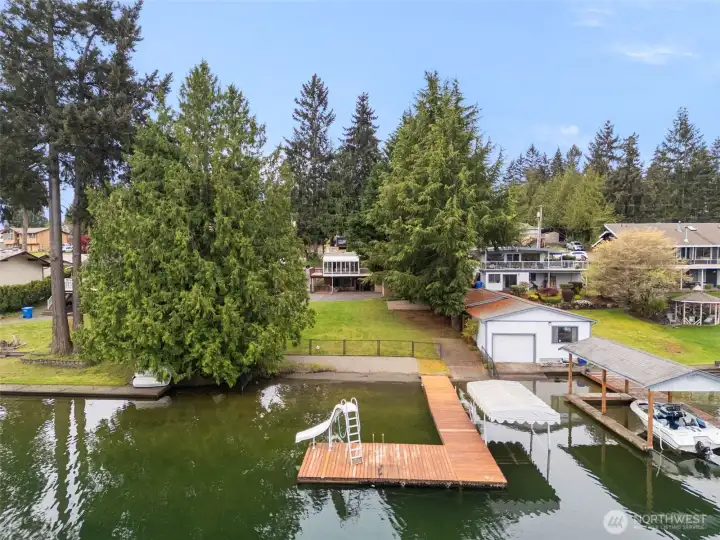 View of home from lake side.