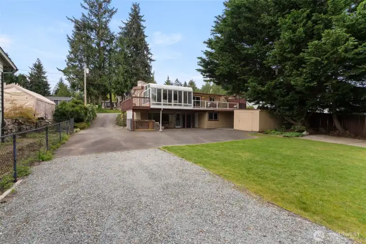 Graveled RV parking.