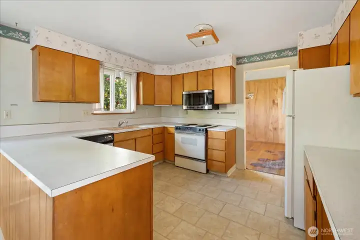 Plenty of counter space in the main home kitchen