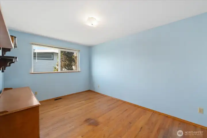 Hardwood floors and great closets in the front bedrooms in the main home