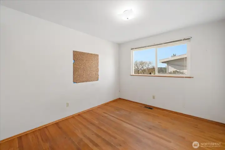 Hardwood floors and great closets in the front bedrooms in the main home
