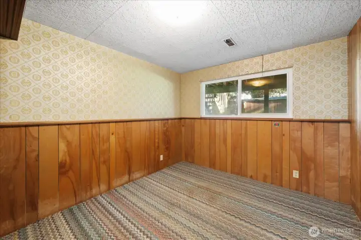 Large bedroom in lower level of main home