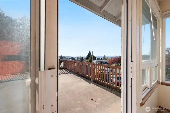 View out of ADU sliding door...can you spot the Olympics?