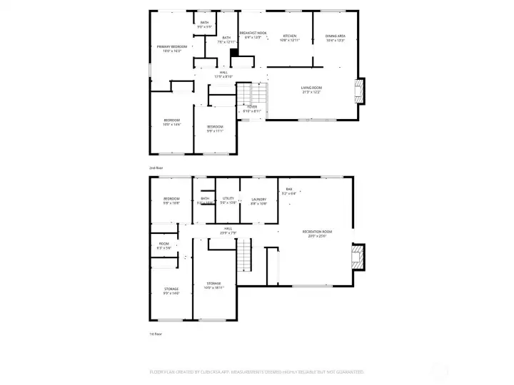 Main home floor, upper and lower level floor plans