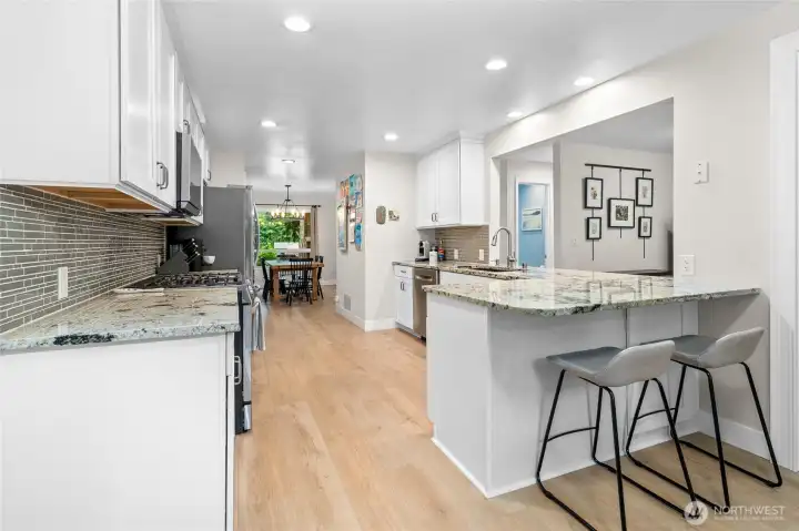 Kitchen with eating area