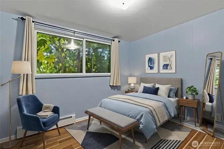 Virtually staged Bedroom 3