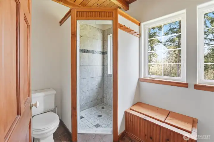 Bath on second level