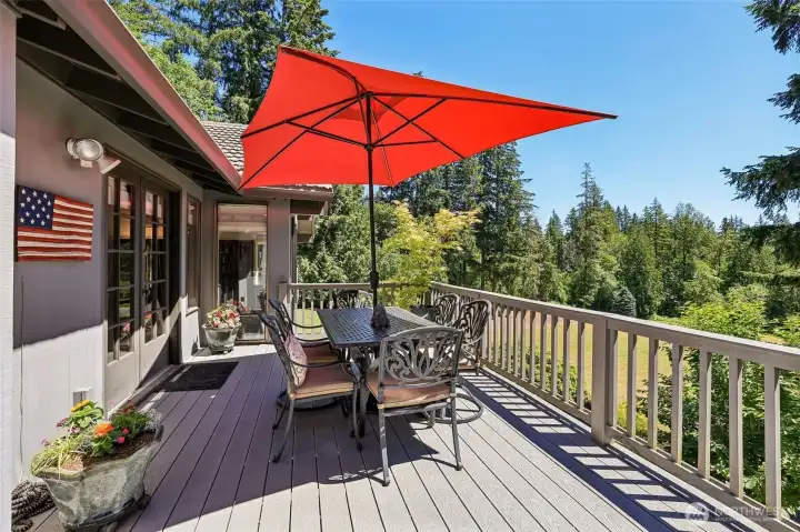 Enjoy a private calming meal or entertain on this expansive deck!