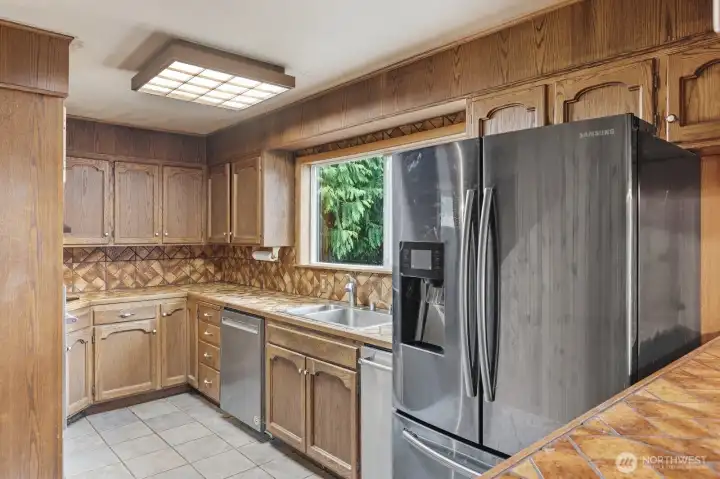 kitchen on the lower level.