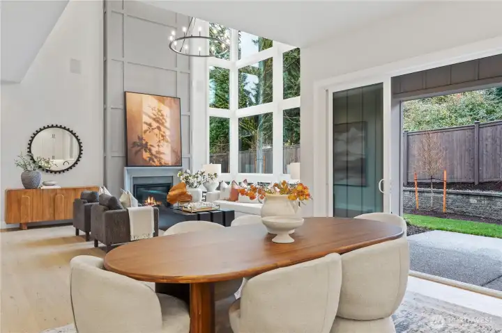 Light, open and airy great room layout