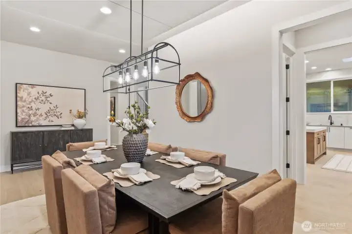 Formal dining room with butler's pantry pass through to the kitchen for ease of entertaining