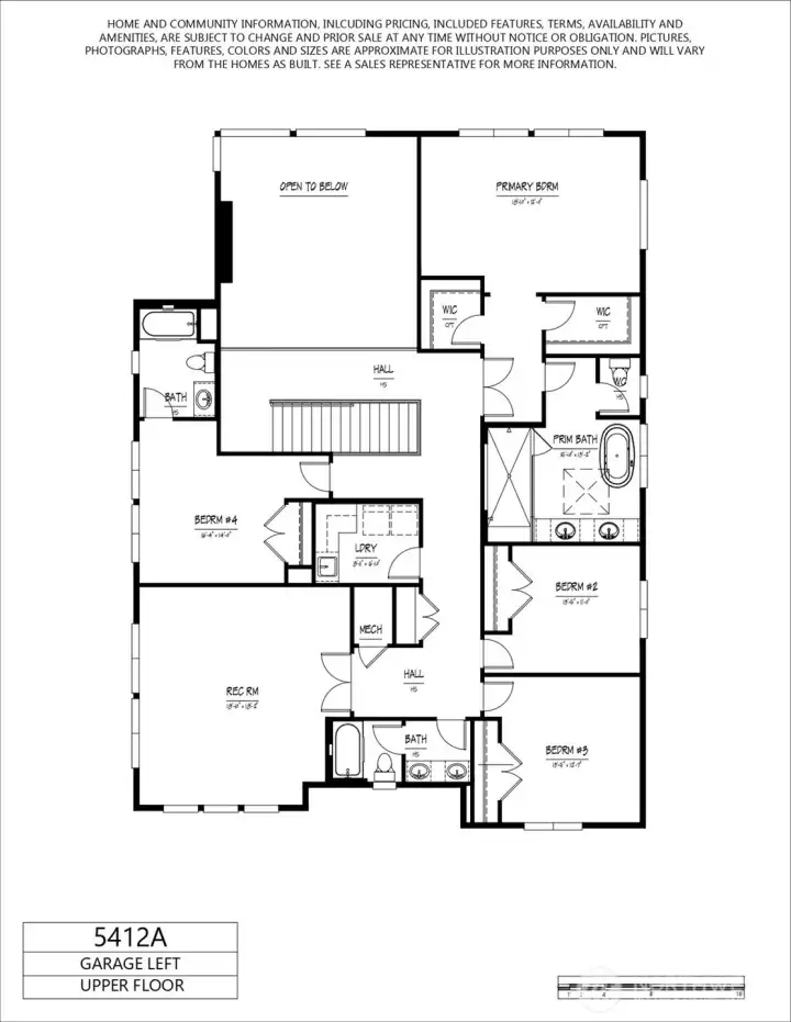 Upper level layout