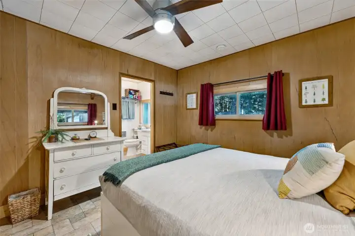 Main Floor Bedroom with Queen Bed and Full Closet