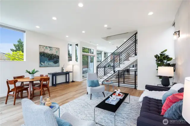 Large dinning area adjacent to living room.