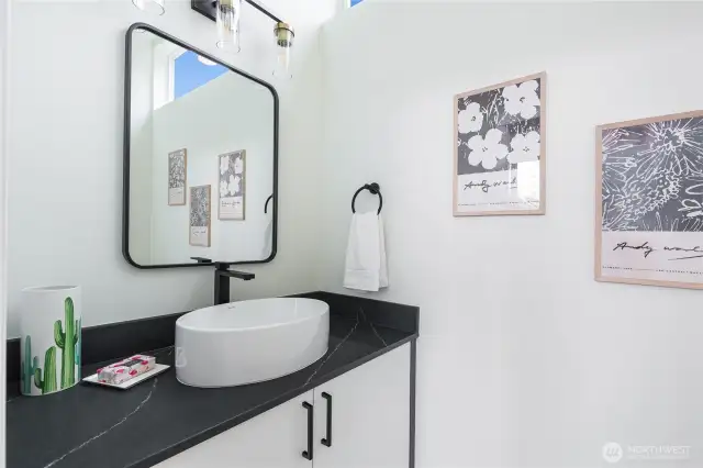 second floor powder room.