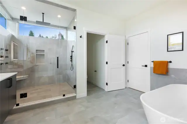 Beautifully finished primary bath