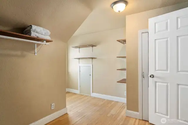 Upstairs walk in closet