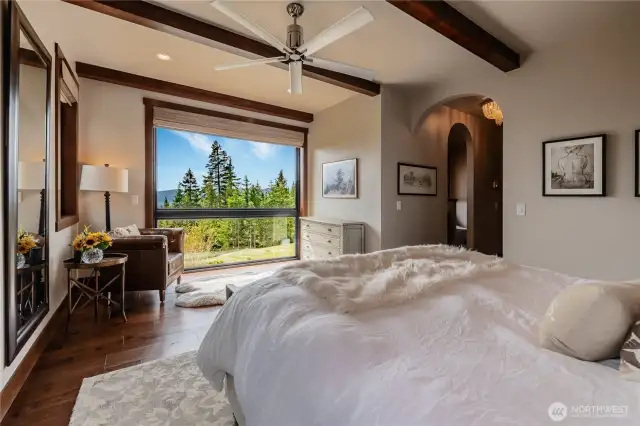 Wake up to full views from your main floor primary luxury suite.