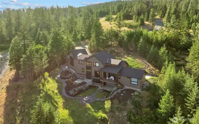 The grounds are extensive and offer the serenity of being surrounded by peaceful views from all directions.