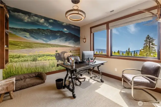 Upper floor bedroom with adjoining bath.