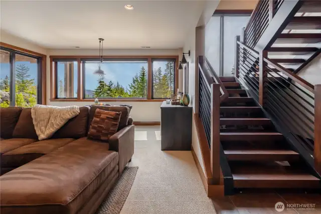 Light filled lower level is not your typical basement.